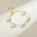 Cognac Adjustable Pearl Bracelet