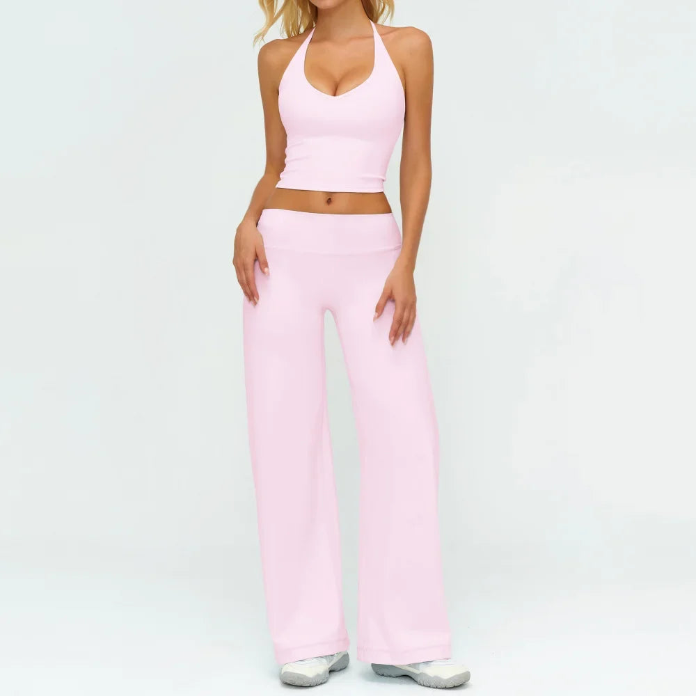 Hazel Halter Top and Wide-Leg Set