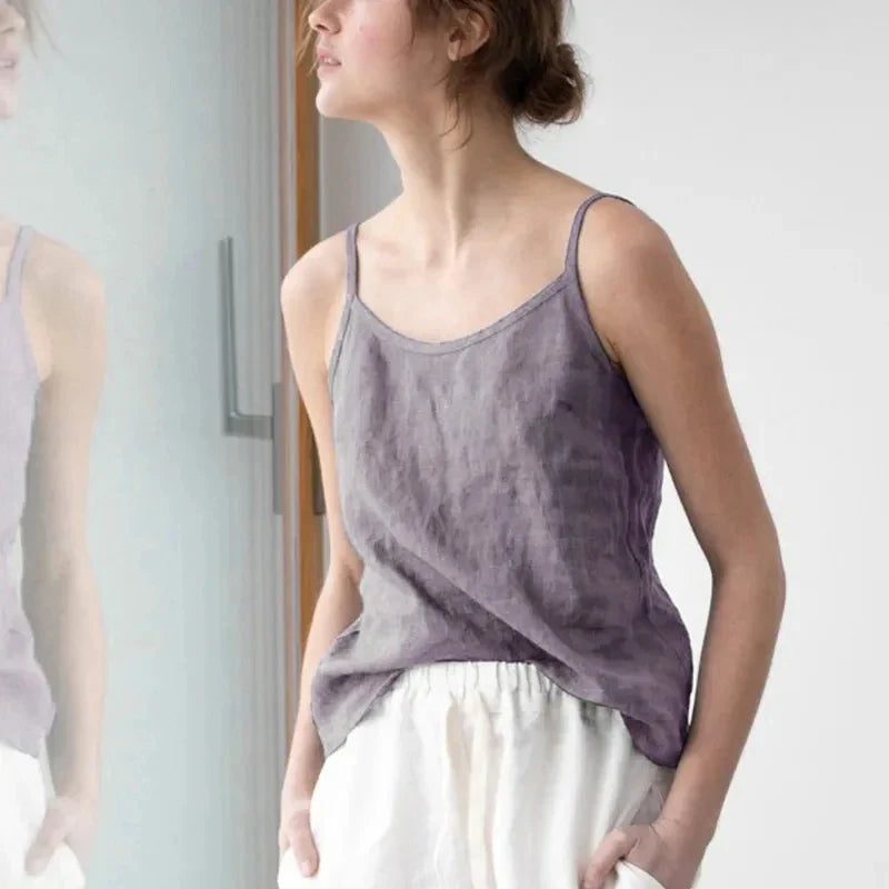 Crystal Cotton Linen Tank