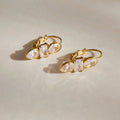 Bronze Zircon Drop Earrings
