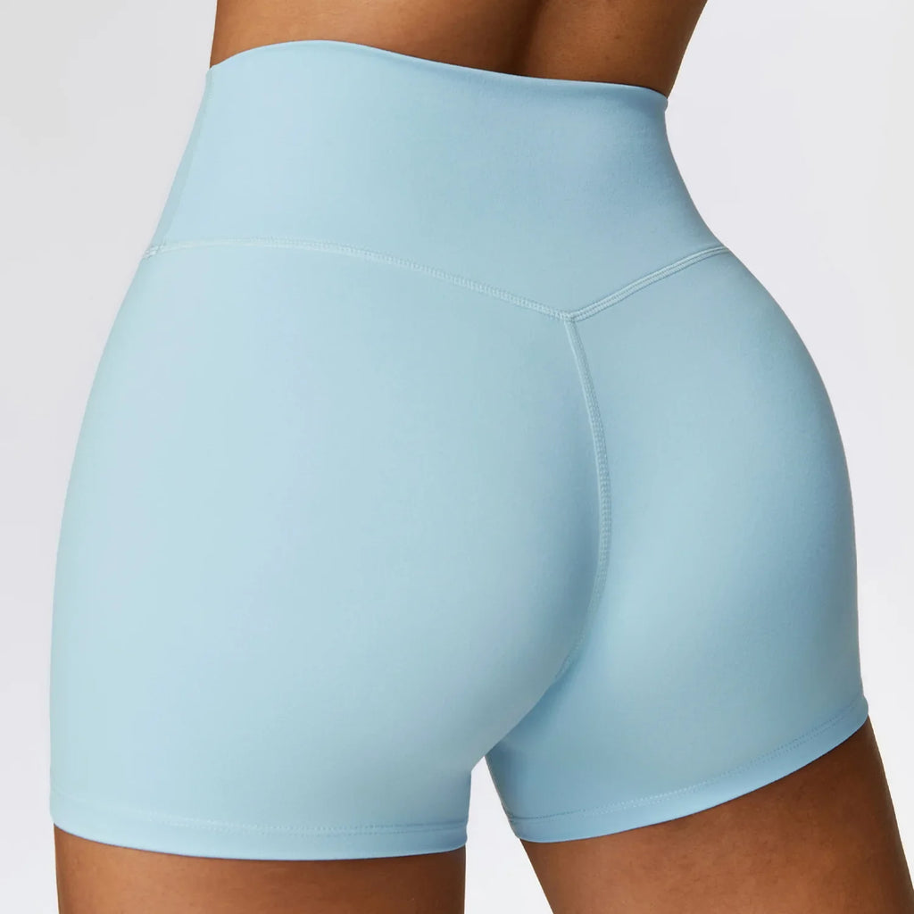 Mint Fitted High-Waist Shorts