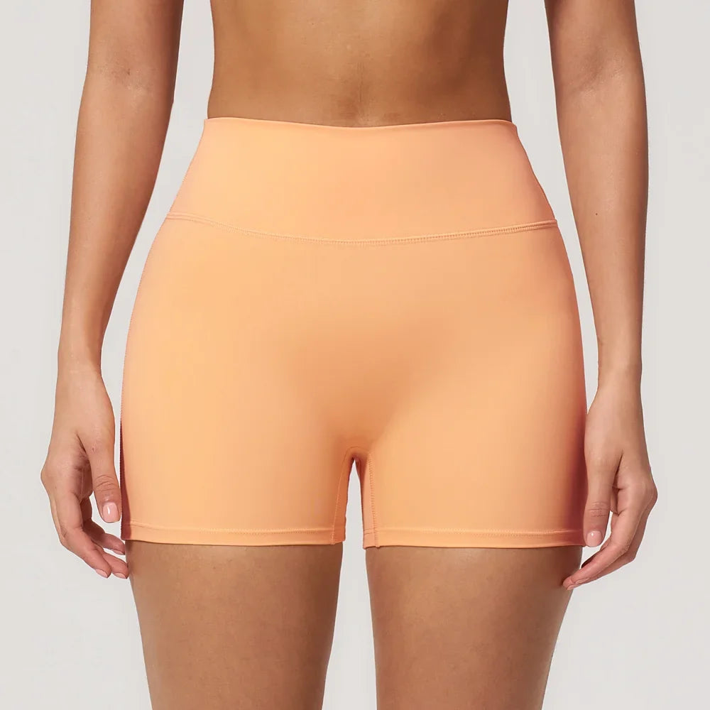 Peach High-Waist Sport Shorts