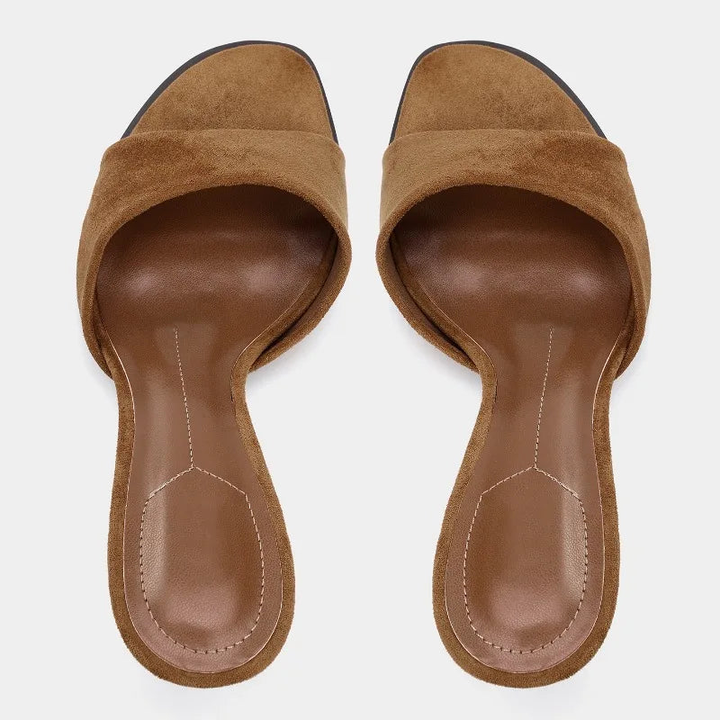 Bisou Suede Peep-Toe Sandals