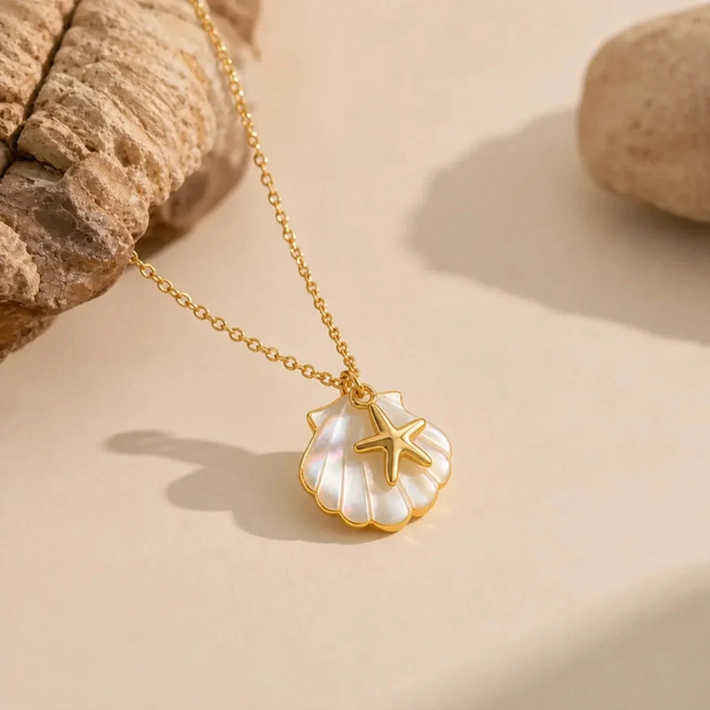 Moonstone Sea Charm Necklace