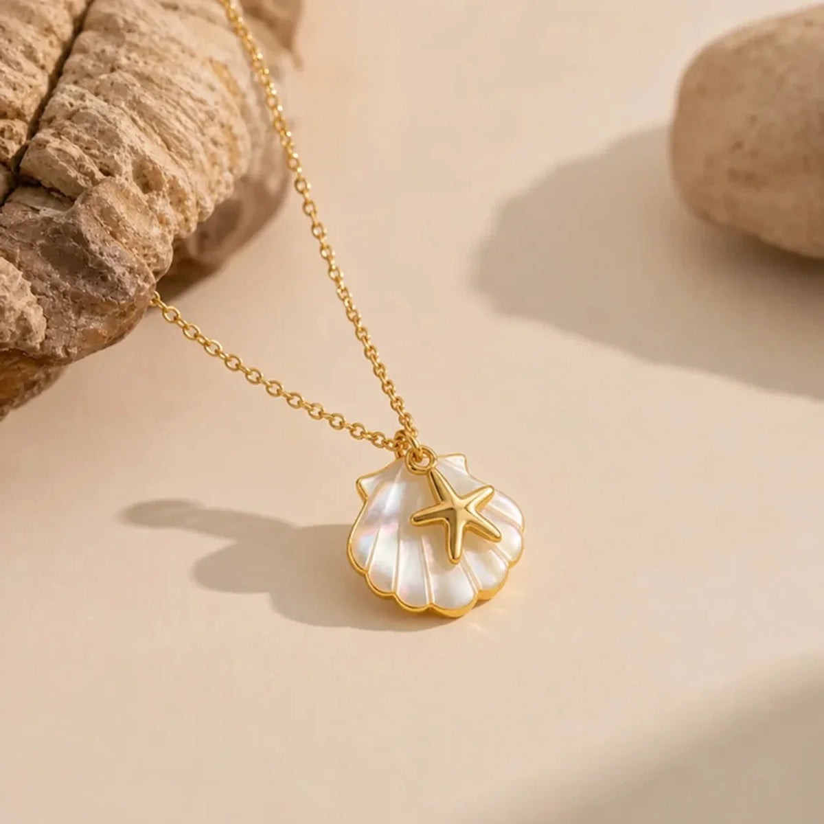 Moonstone Sea Charm Necklace