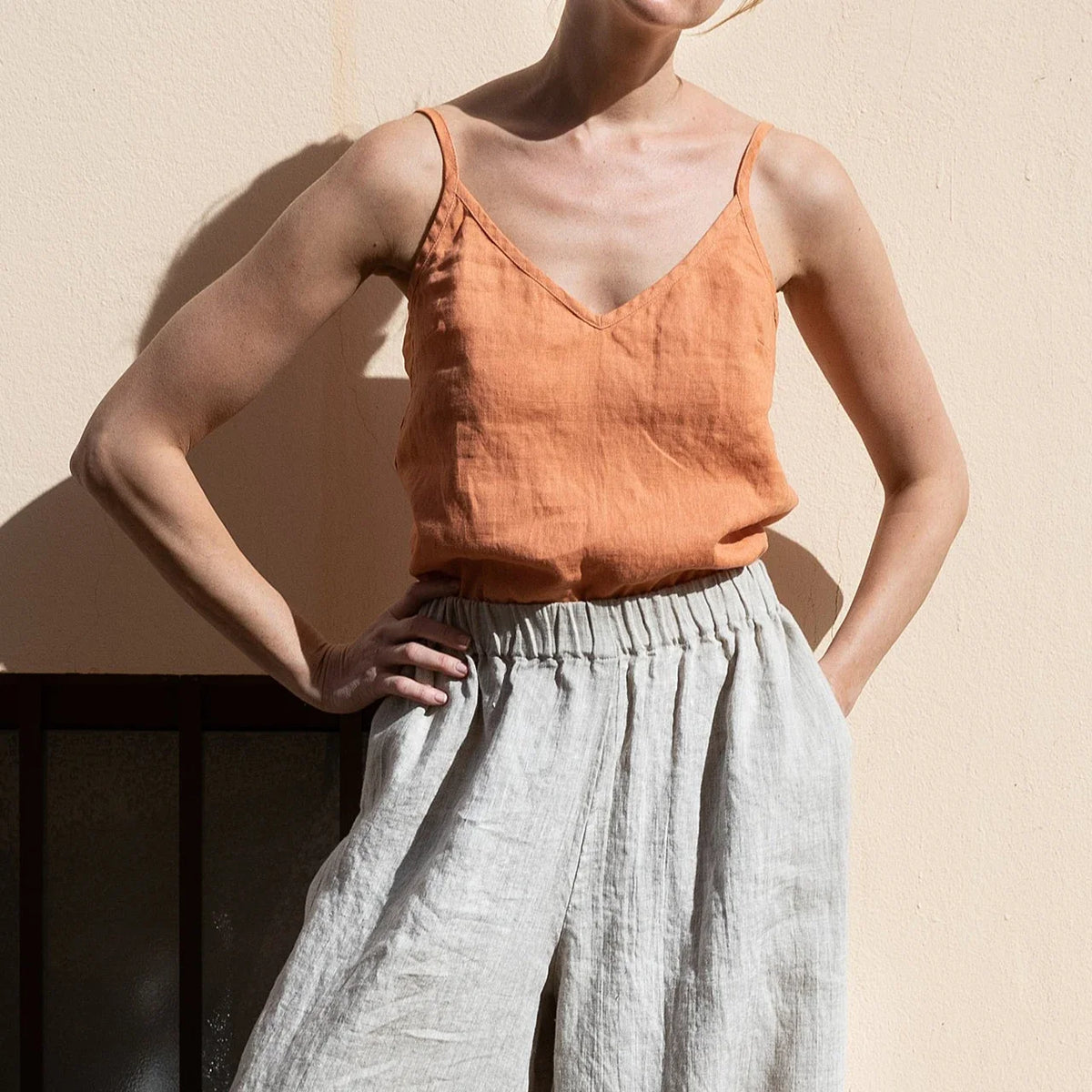 Crystal Cotton Linen Tank