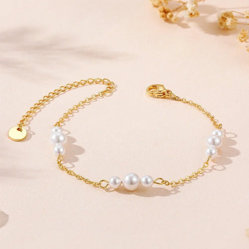 Agate Adjustable Pearl Bracelet