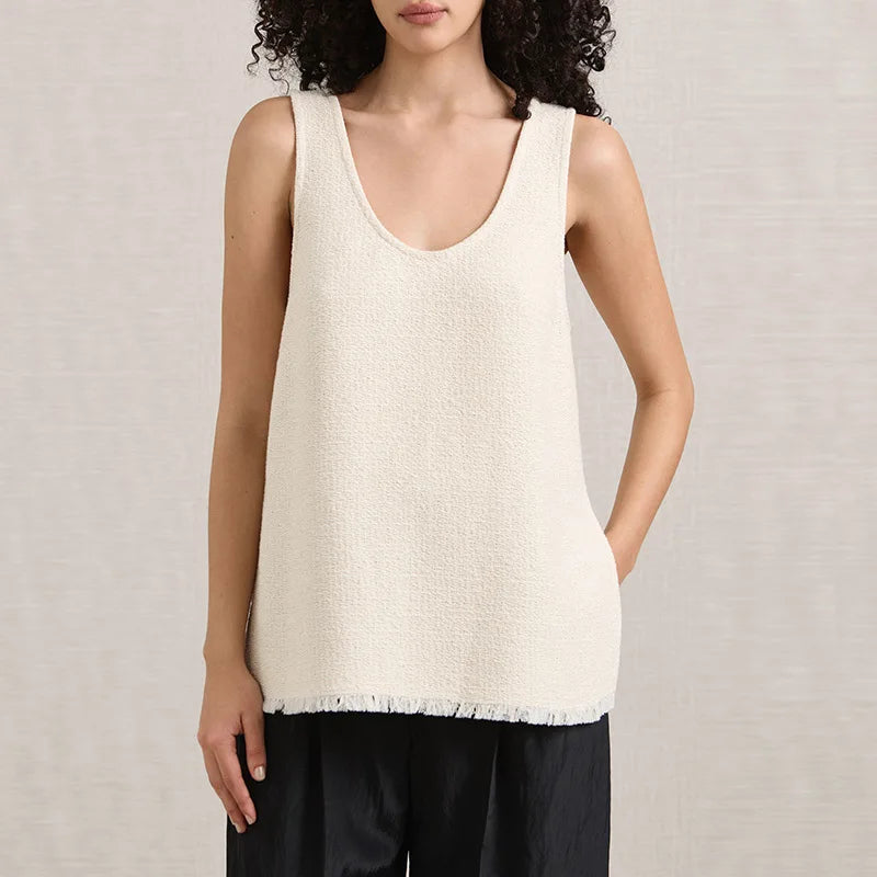 Diamond Tassel-Trim Vest