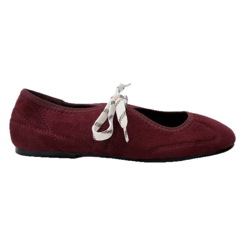 Tamar Suede Lace-Up Mary Janes