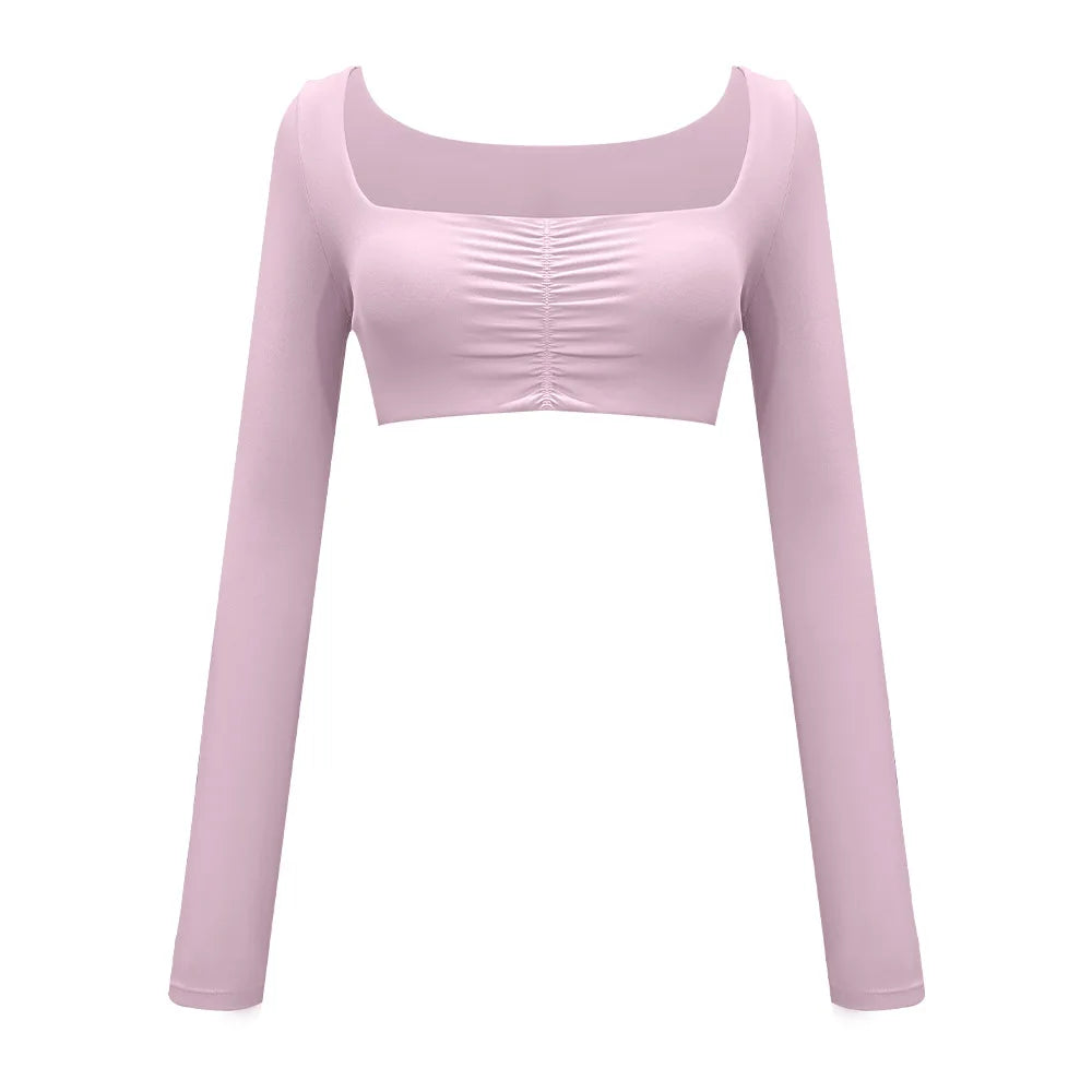 Fawn Long Sleeve Sport Crop Top