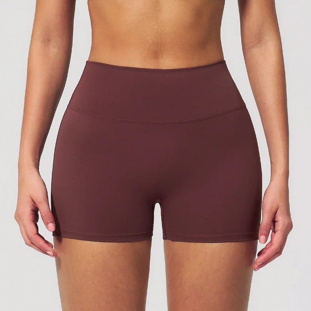 Peach High-Waist Sport Shorts