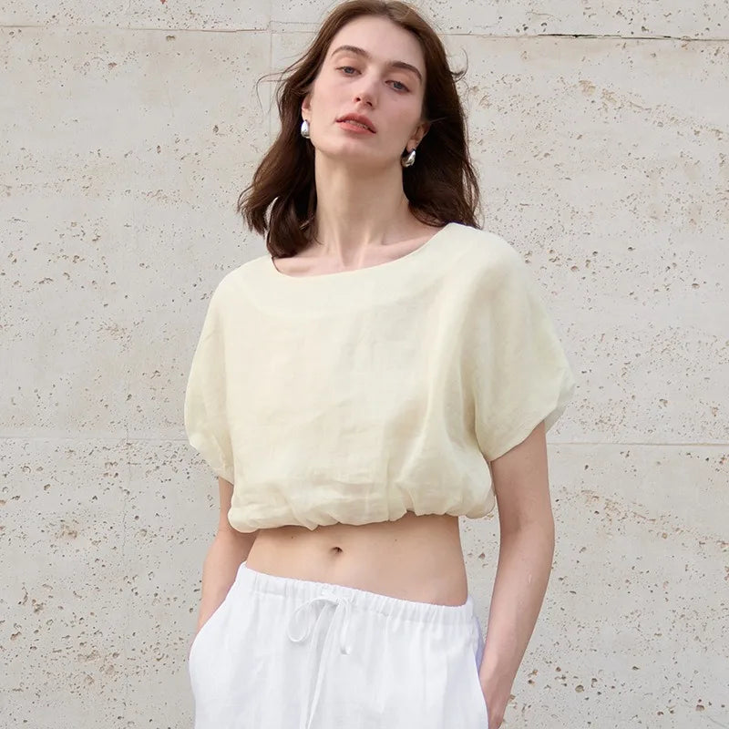 Opal Short Sleeve Crop Top