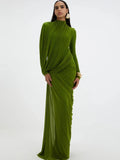 Radiance Asymmetric Mesh Maxi Dress