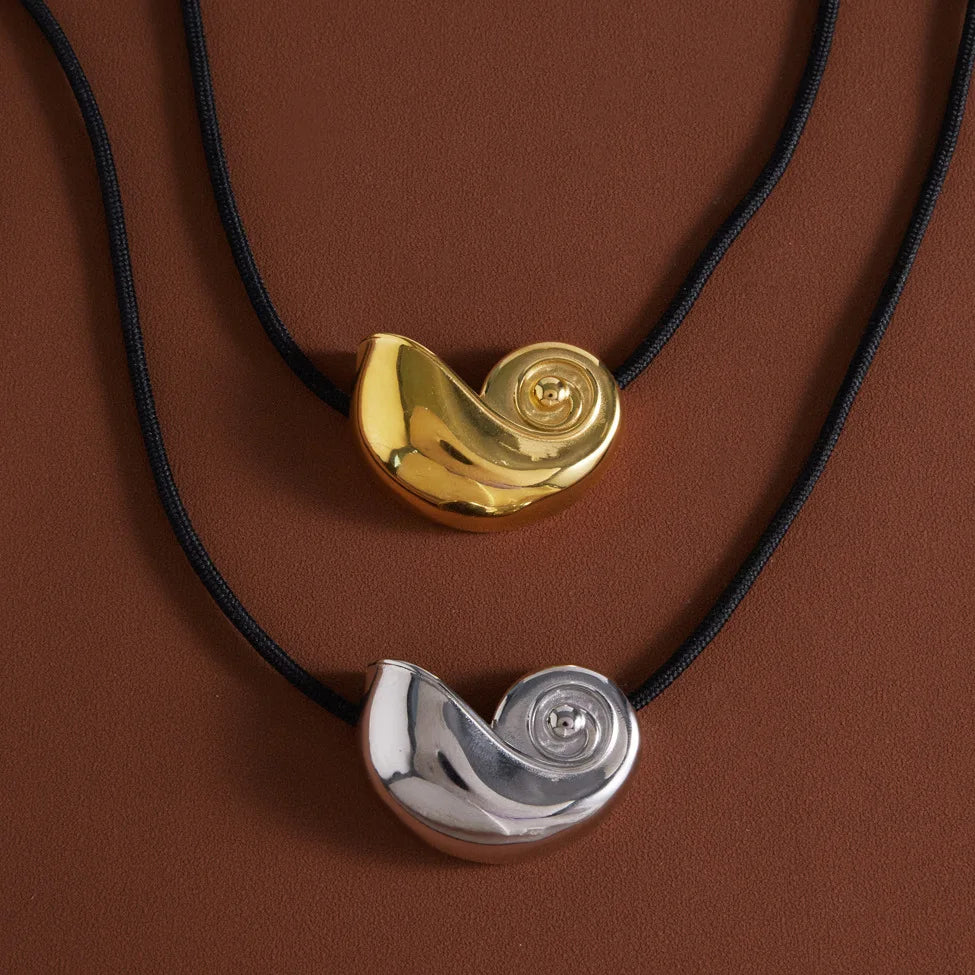 Jasper Shell Pendant Necklace