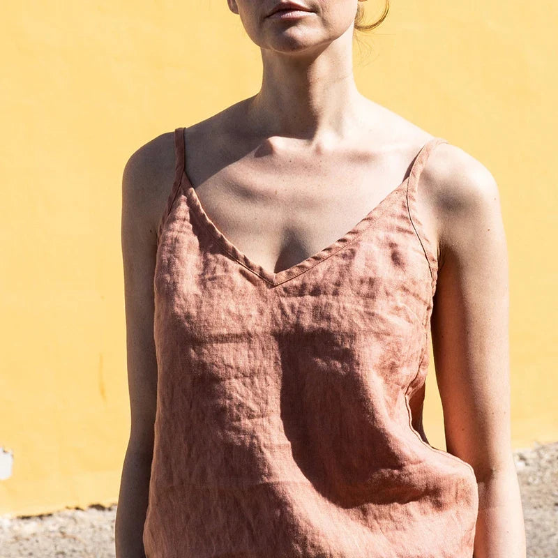Crystal Cotton Linen Tank