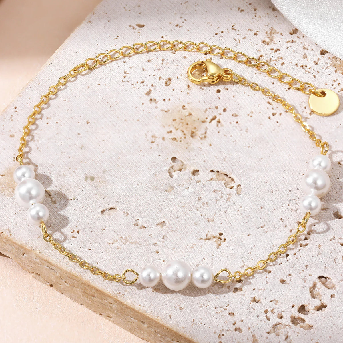 Agate Adjustable Pearl Bracelet