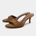 Bisou Suede Peep-Toe Sandals