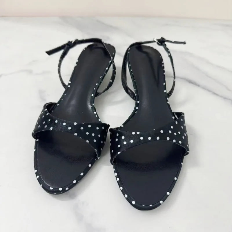 Breeze Satin Polka Dot Kitten Heels