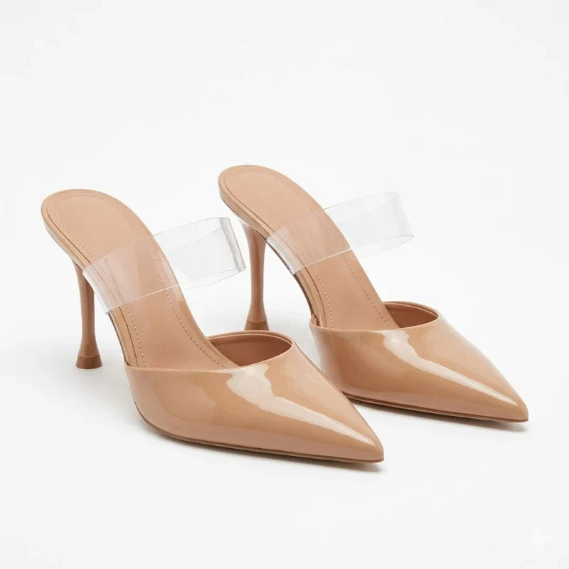 Solace Clear-Strap Pointed Mules