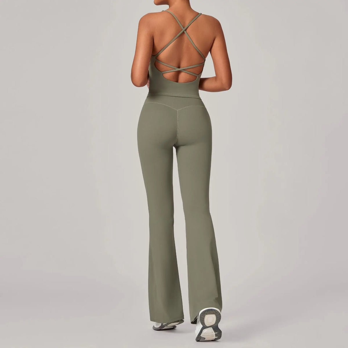 Vanilla Cross-Back Flared Jumpsuit