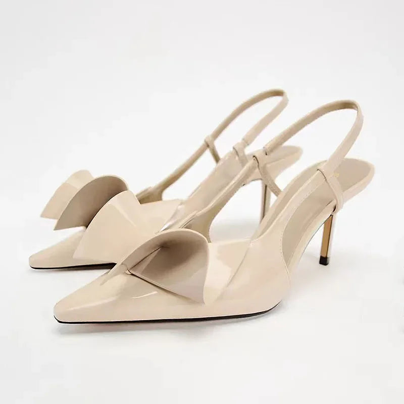 Anya Patent Bow Heeled Sandals