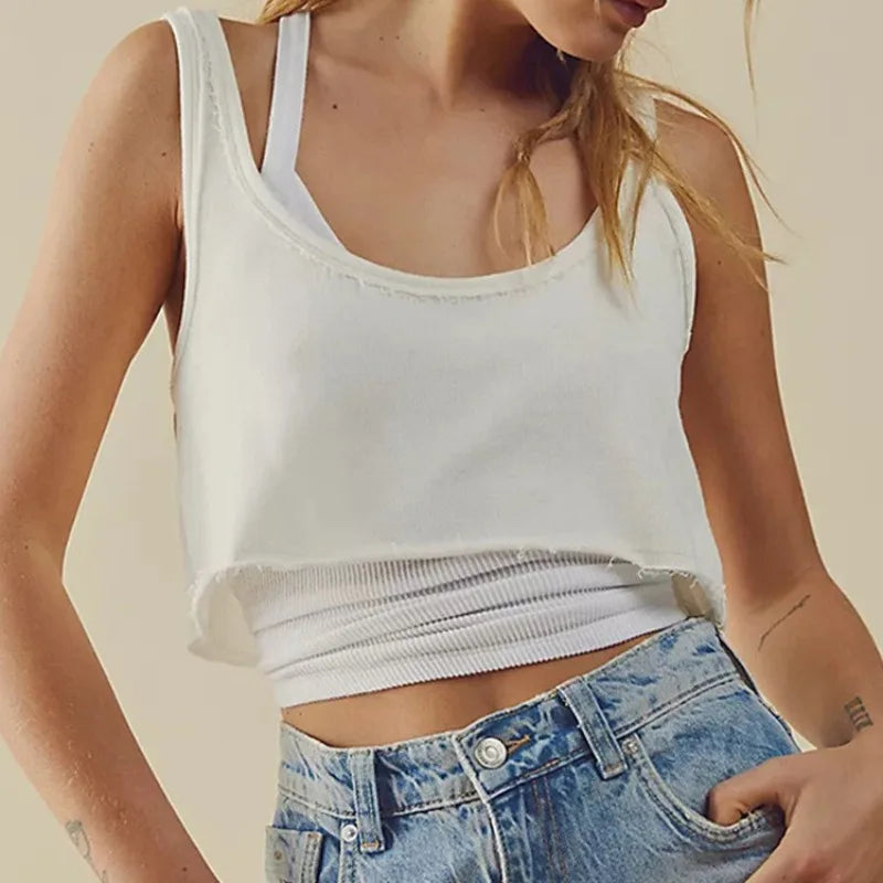 Amber Cropped Cotton Camisole