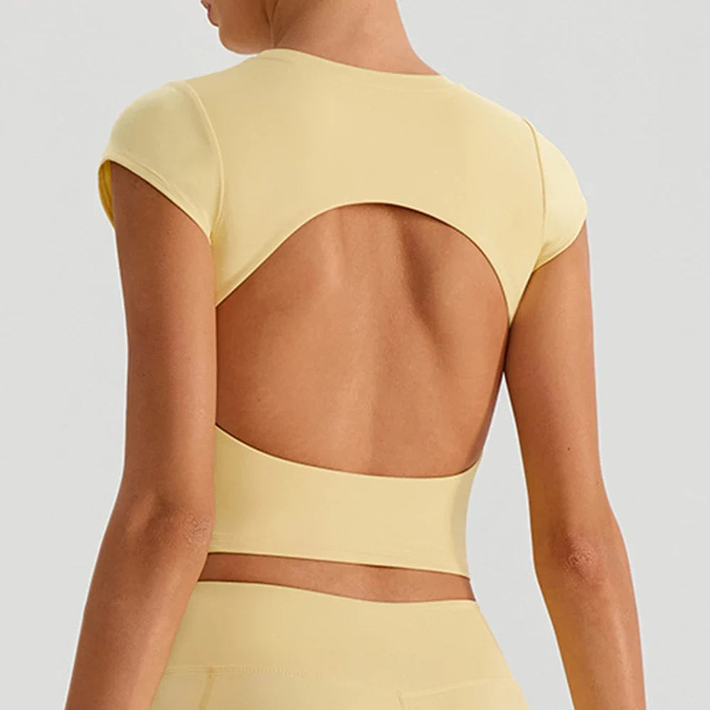 Rust Open-Back Sport Top