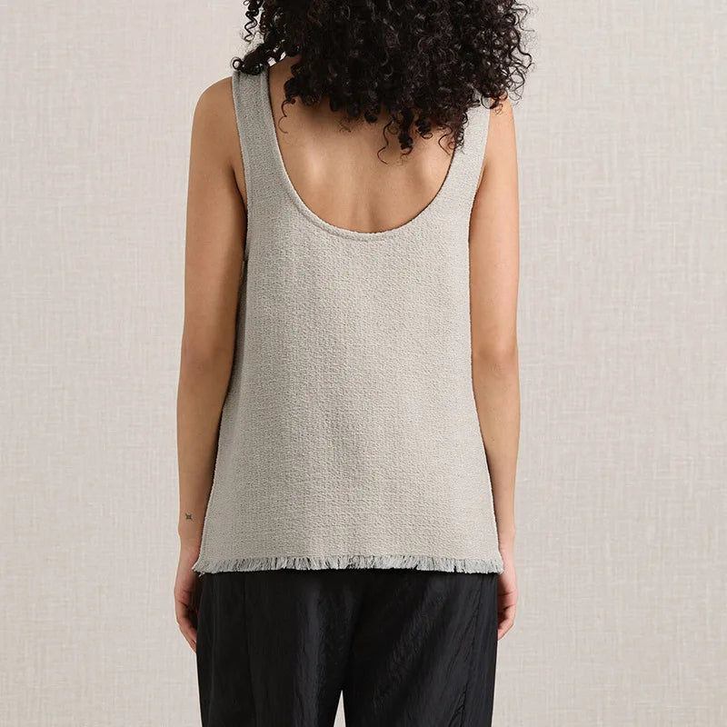 Diamond Tassel-Trim Vest
