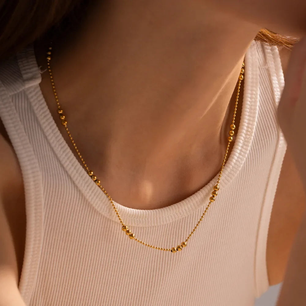 Pearl 18K Gold Chain Necklace