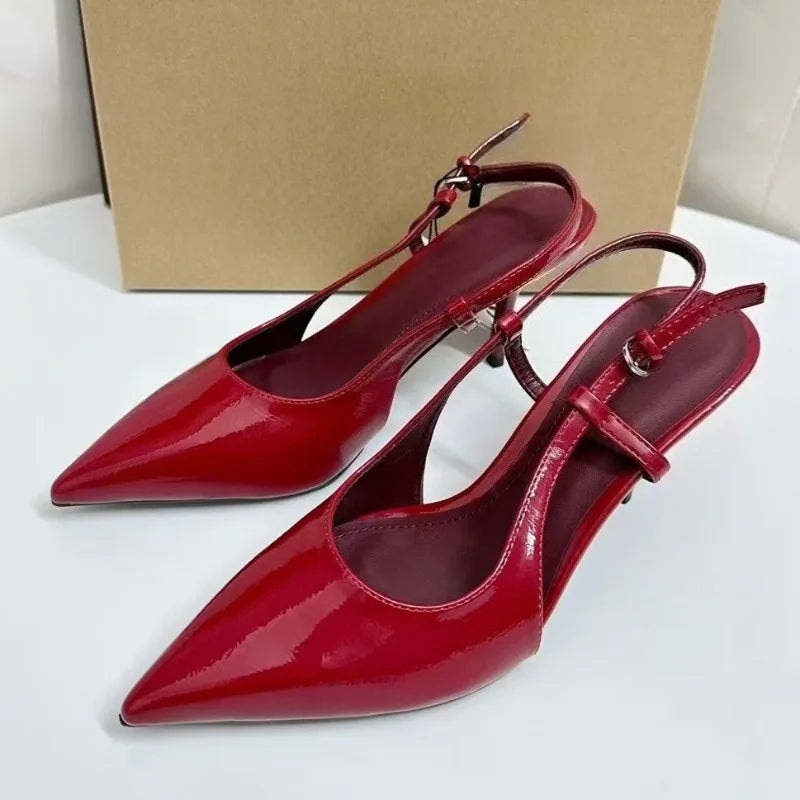 Bliss Patent Slingback Stilettos