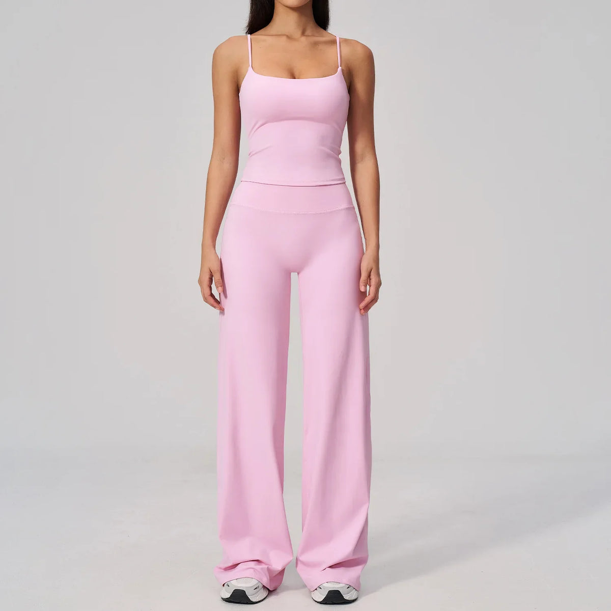 Raspberry Cami and Wide-Leg Set