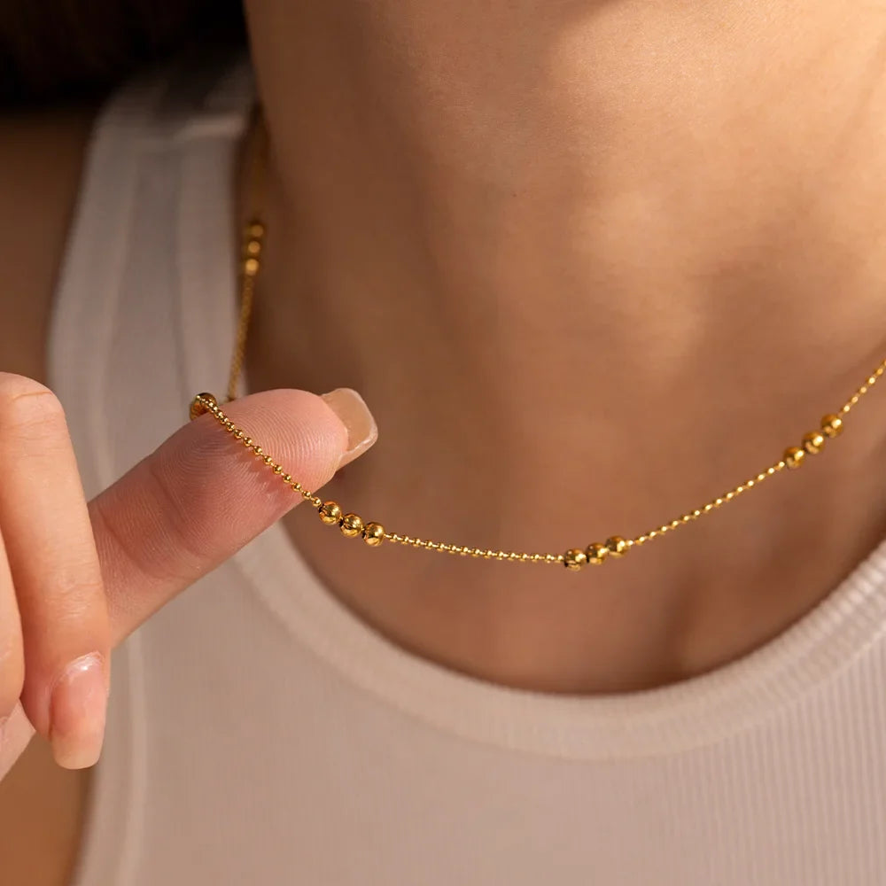 Pearl 18K Gold Chain Necklace