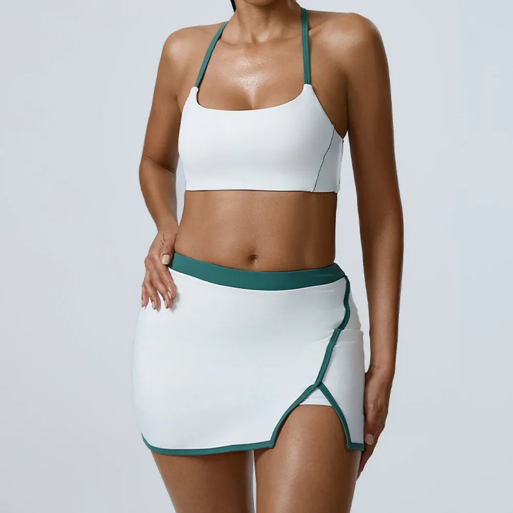 Azure Bra and Bottoms Sport Set