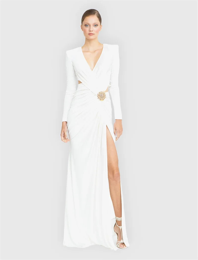 Gleam Crystal Sheath Maxi Dress