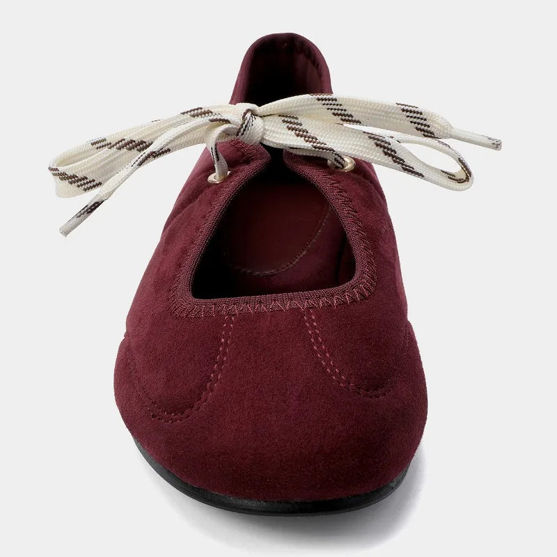 Tamar Suede Lace-Up Mary Janes