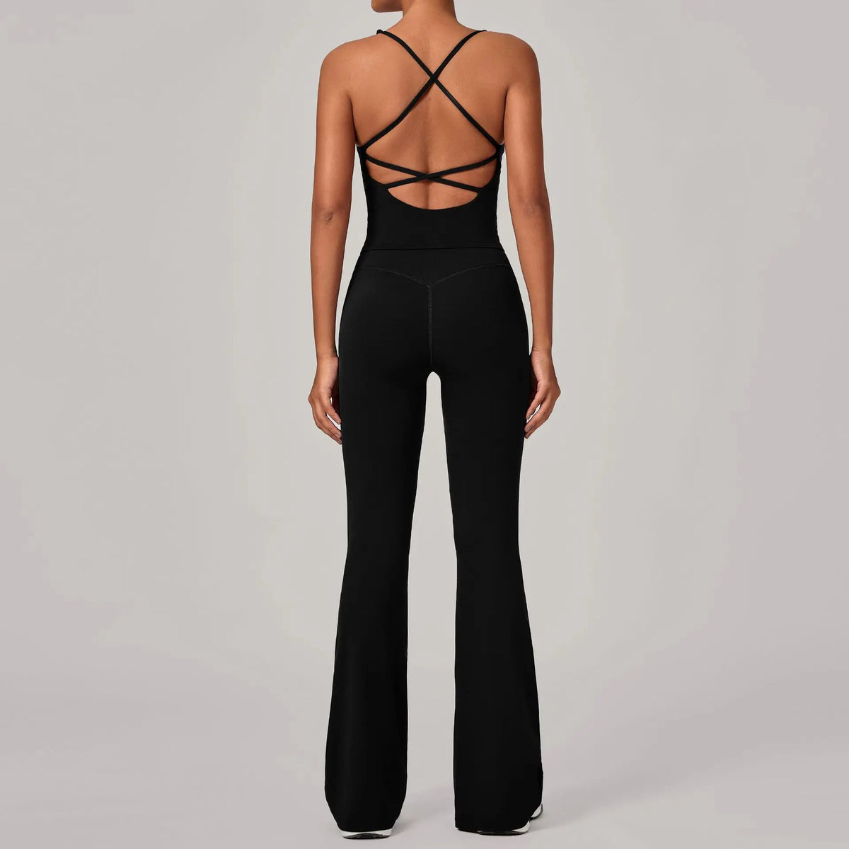 Vanilla Cross-Back Flared Jumpsuit