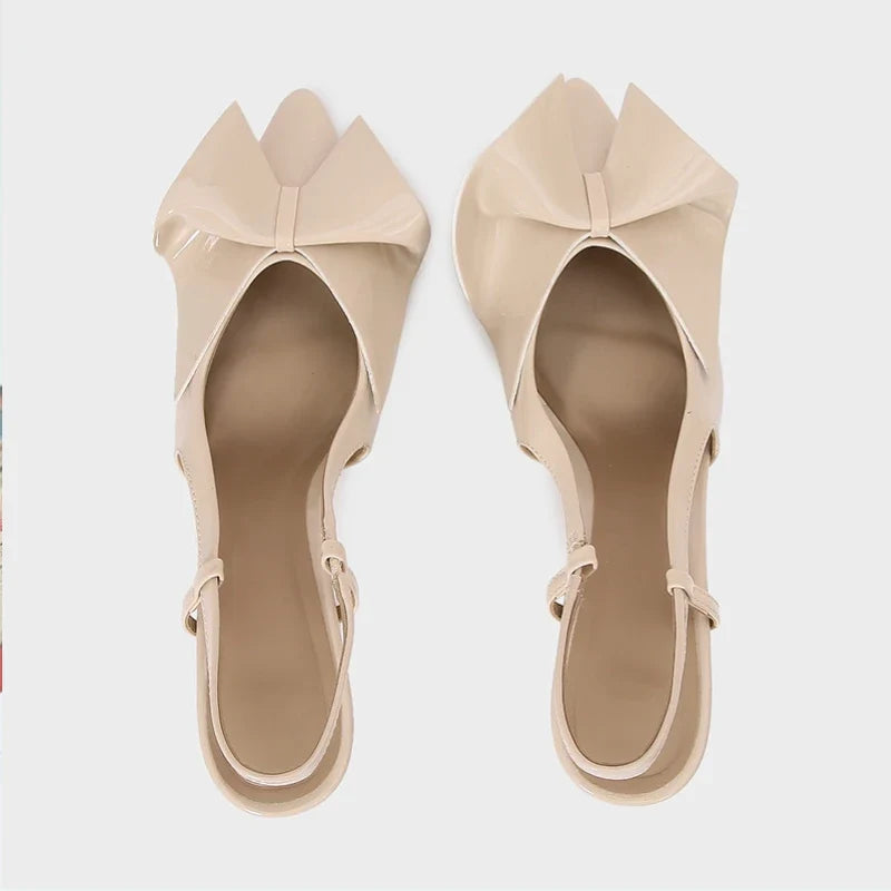 Anya Patent Bow Heeled Sandals