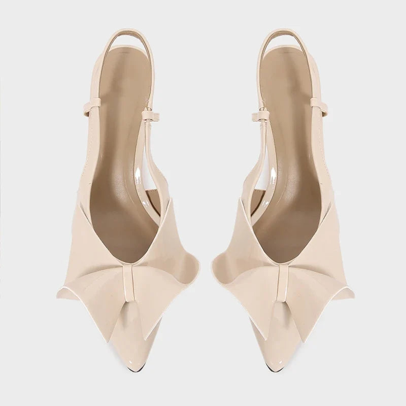 Anya Patent Bow Heeled Sandals