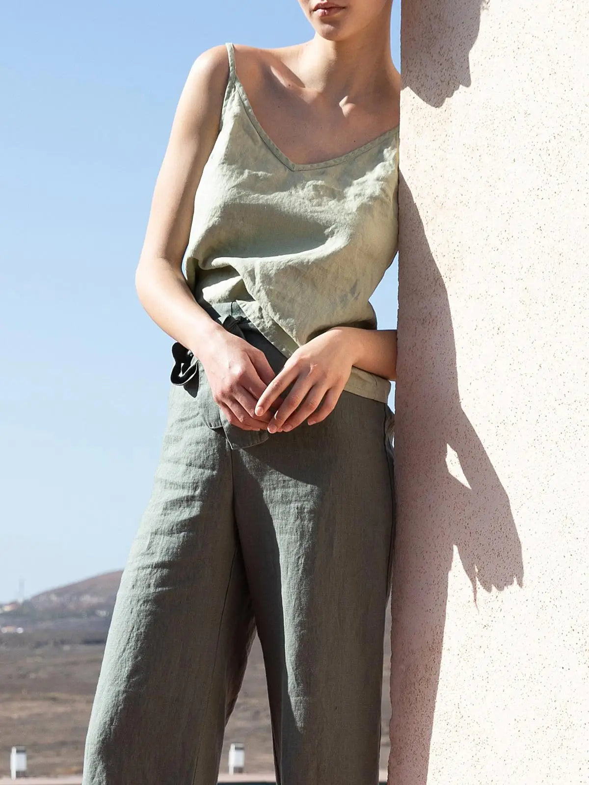Crystal Cotton Linen Tank