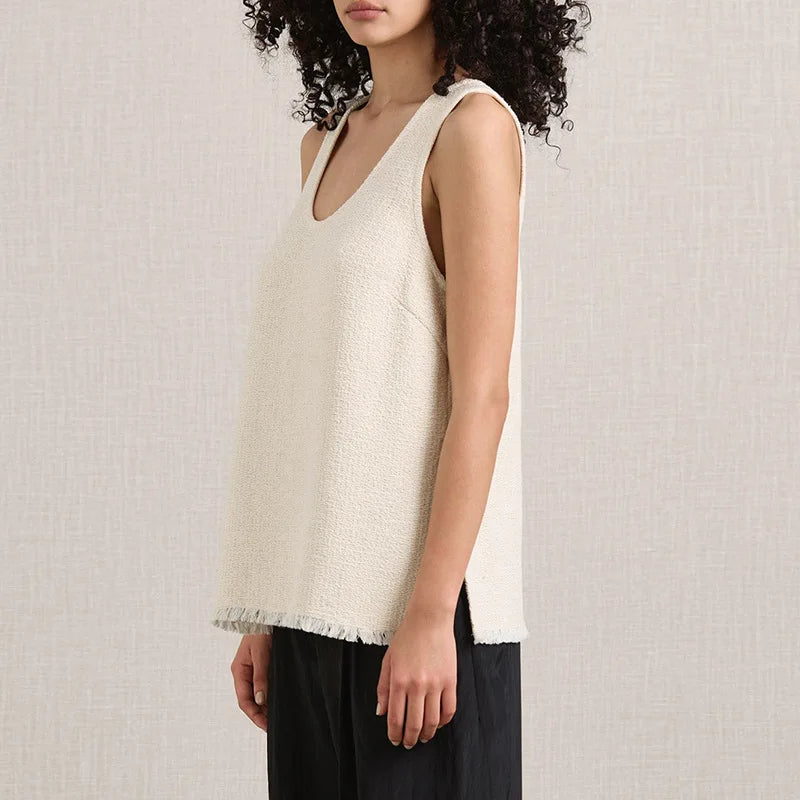Diamond Tassel-Trim Vest