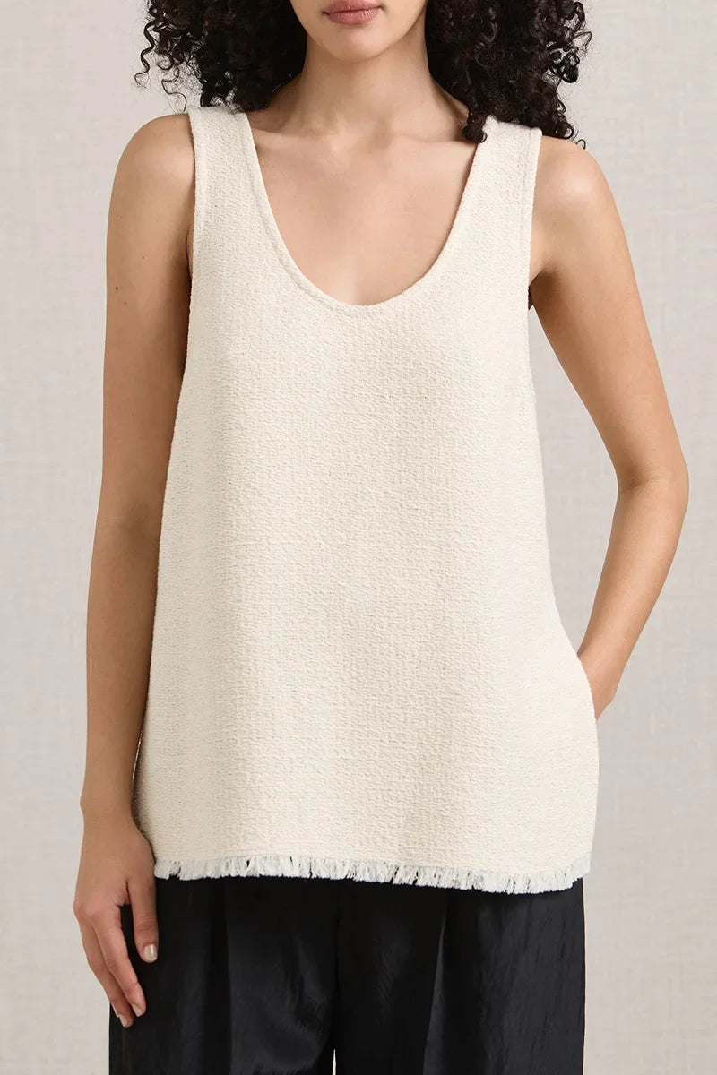 Diamond Tassel-Trim Vest
