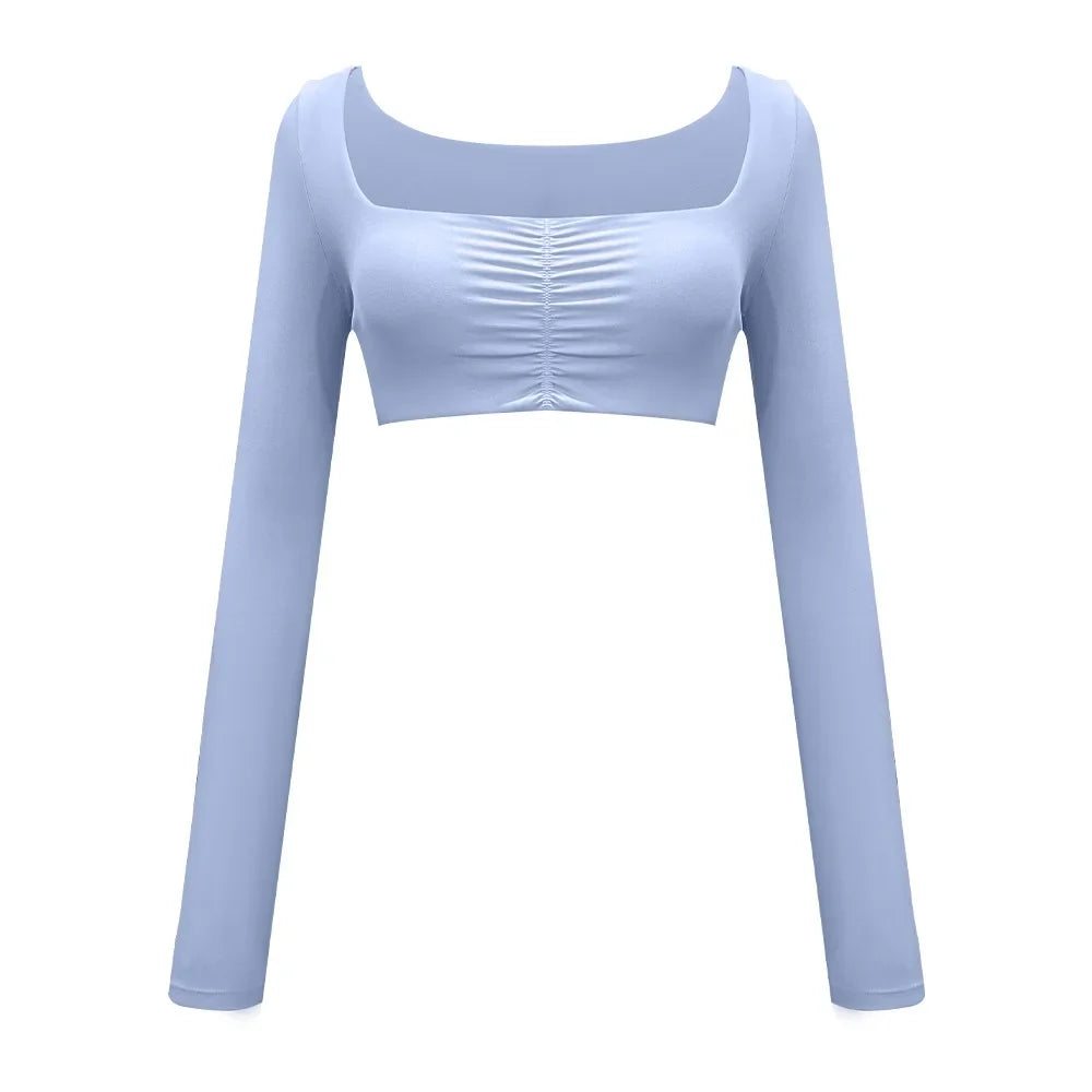 Fawn Long Sleeve Sport Crop Top