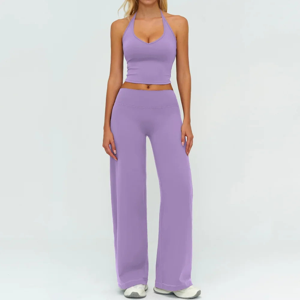 Hazel Halter Top and Wide-Leg Set