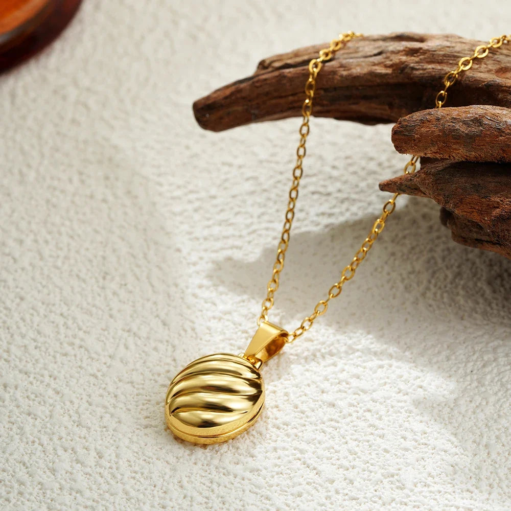 Tanzanite Twist Locket Necklace
