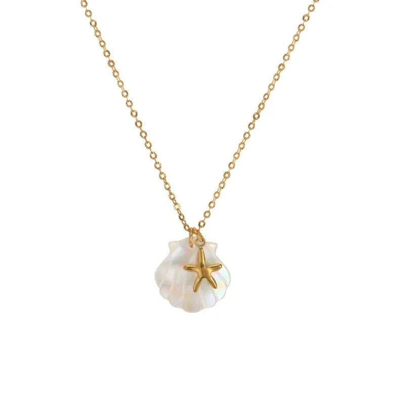 Moonstone Sea Charm Necklace