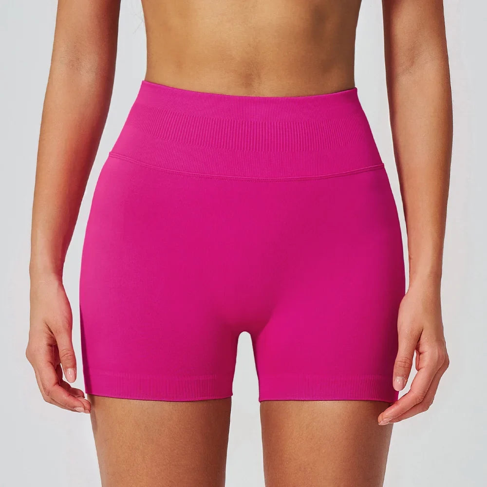 Blush High-Waist Training Shorts