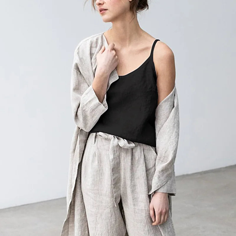 Crystal Cotton Linen Tank