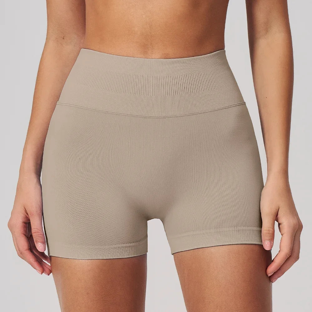 Blush High-Waist Training Shorts
