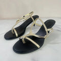 Reverie Gold Buckle Strap Heels