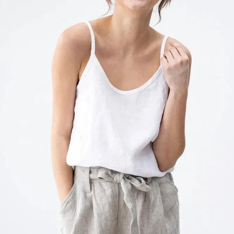 Crystal Cotton Linen Tank